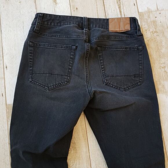 Aeropostale Ripped Skinny Jeans 27x28. Men's size 27. Youth Size 14. Black Denim - Picture 3 of 8